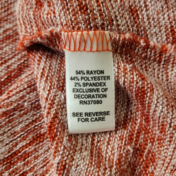 Donated! EST. 1946 Womens Heather Red Button Back Leather Elbow Patches sz L - Picture 6 of 10